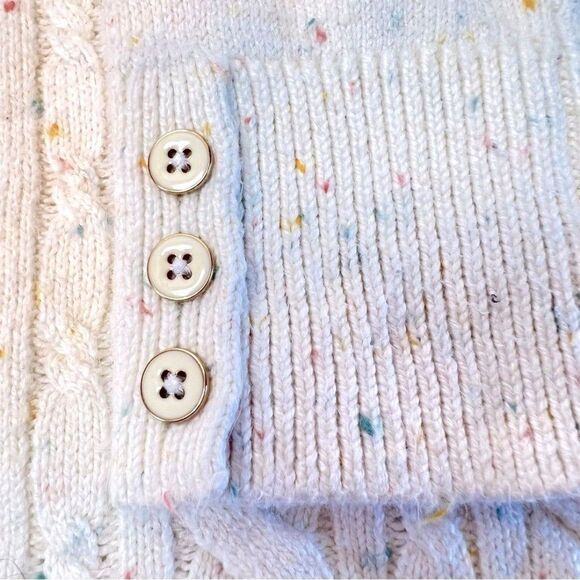Talbots Petite Sweater Confetti Ivory Size Mp - Picture 4 of 6